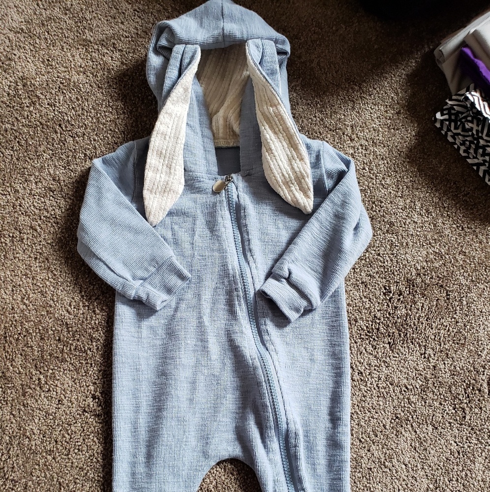Onesie bunny ears outfit
